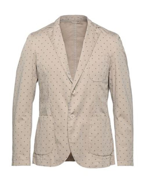 Man Blazer Taupe Size 40 Cotton, Elastane