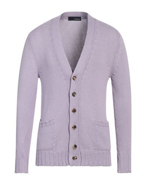 Lardini Man Cardigan Lilac Size 40 Cotton