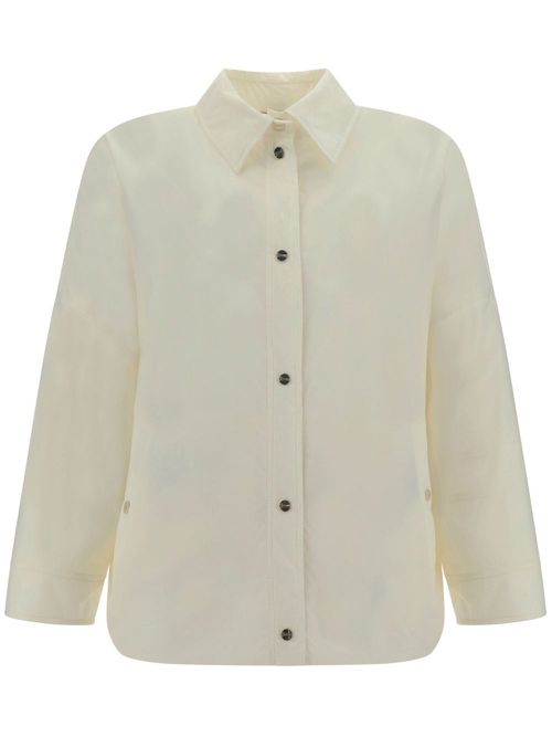 Cotton shirt jacket - White