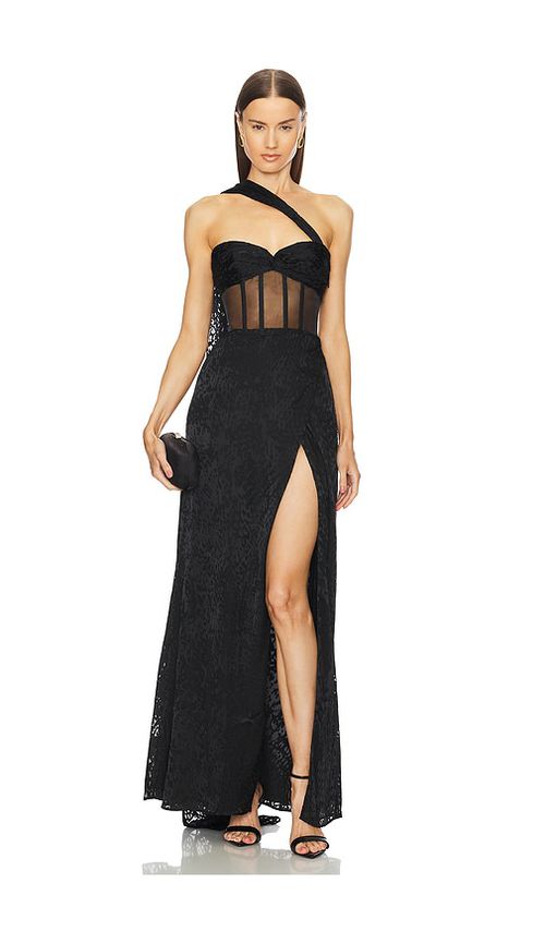 Michael Costello x REVOLVE Cecilia Gown in Black.  XS. Also in M, S