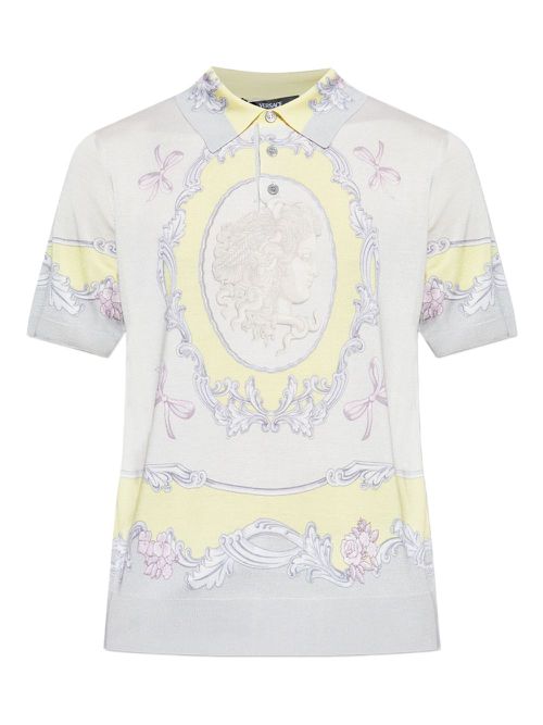 Versace Medusa-motif polo shirt - Grey