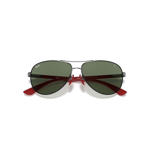 Ray-Ban Rb8313m Scuderia Ferrari Collection Sunglasses Black Frame Green Lense
