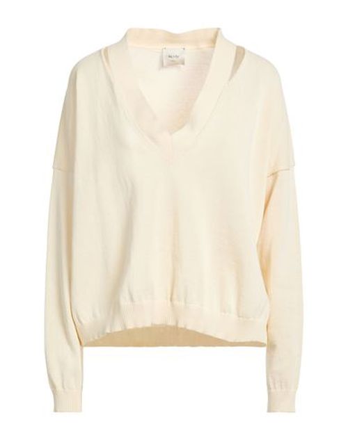 Woman Sweater Ivory Size L Cotton