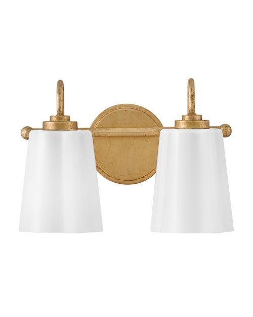 Distressed Brass LED Bathroom Vanity Light from the Honey Collection