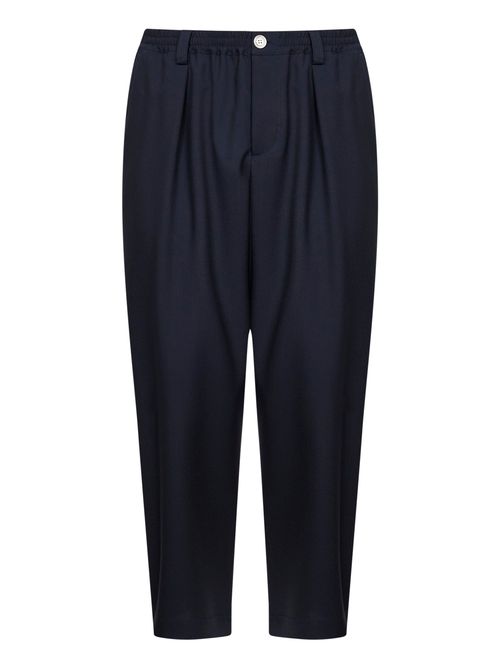 Virgin Wool Trousers — Blue