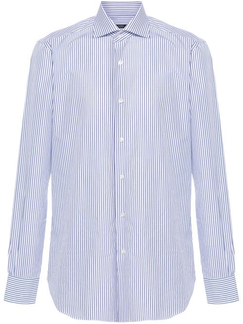 Striped cotton shirt - Blue