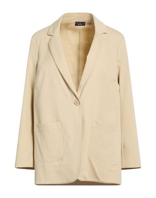 Woman Blazer Beige Size 3 Cotton, Polyamide, Elastane