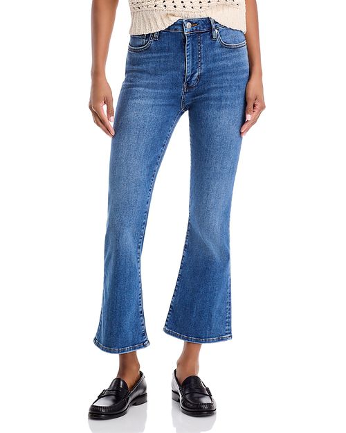 Le Crop Mini High Rise Bootcut Jeans in Mermaid