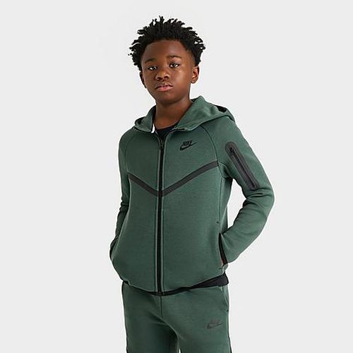 Boys' Sportswear Tech Fleece Full-Zip Hoodie in Green/Vintage Green