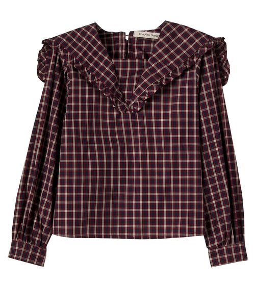 Orbit checked cotton blouse