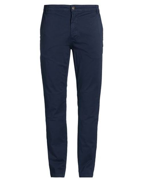 Man Pants Navy Size 40 Cotton, Elastane