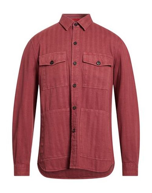 Man Shirt Rust Size S Cotton, Cashmere