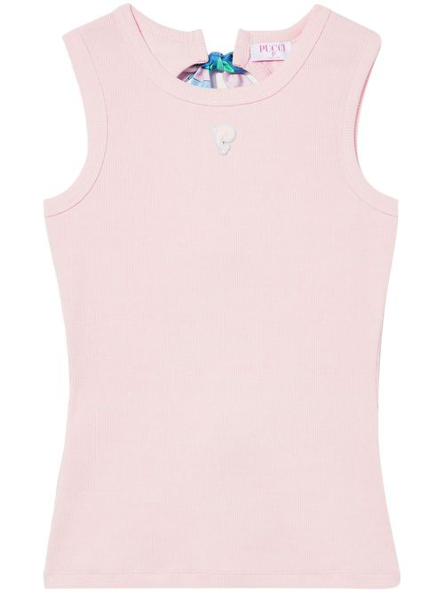 Iride-ribbon tank top - Pink