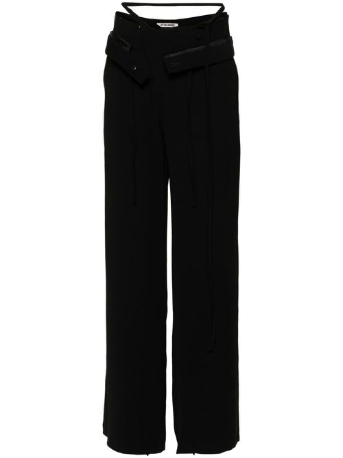 Asymmetric-waist trousers - Black