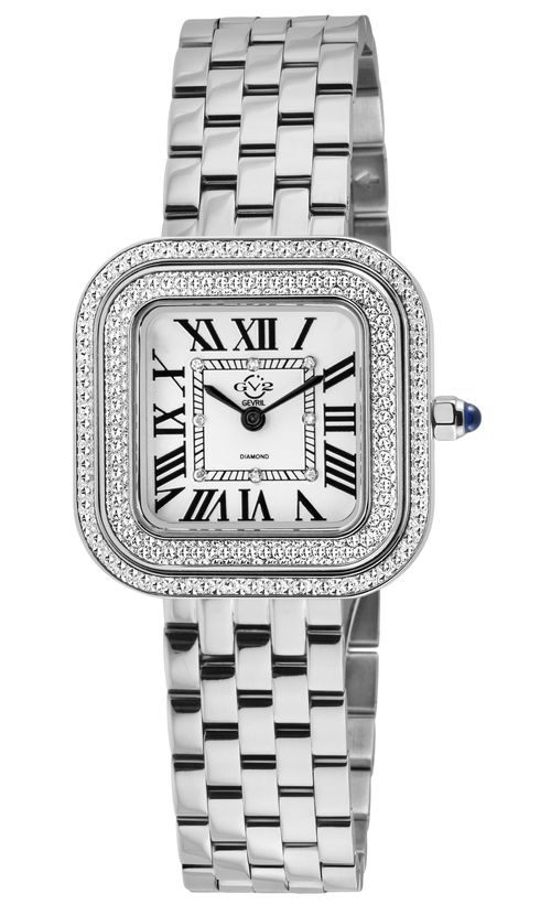 Bellagio Women's Swiss Made Diamond Watch, Silver-White Dial, 316L Stainless Steel Bracelet