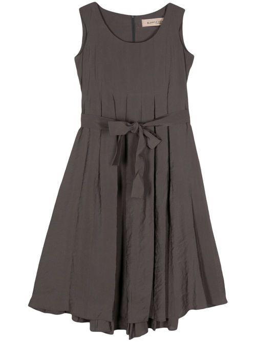 Sleeveless pleated midi dress - Grey