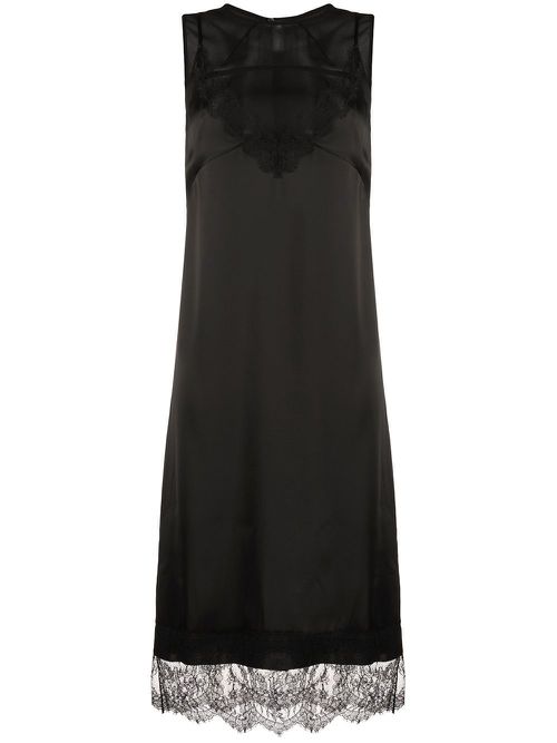 N21 | lace-trim sleeveless dress - Black | Realry