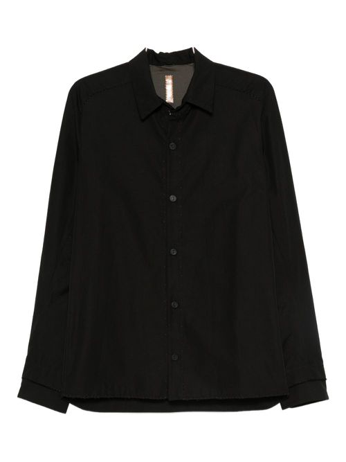 Button-detail long-sleeve shirt - Black