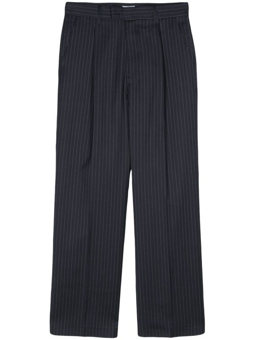 Israel pinstripe-pattern trousers - Blue