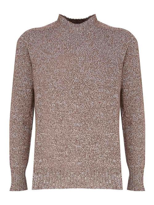 Crew-neck sweater in moulin cashmere