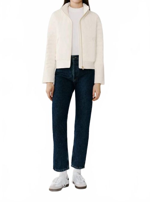 Isabella Down Blouson Jacket In White