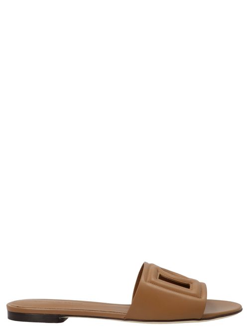 -Logo Sandali Marrone-Donna