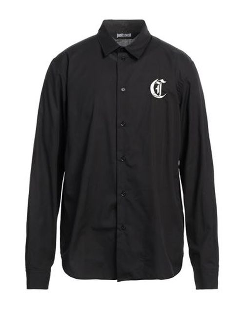 Just Cavalli Man Shirt Black Size 46 Cotton
