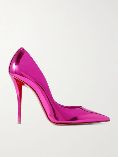 Miss Z 100 Mirrored-leather Pumps - Pink