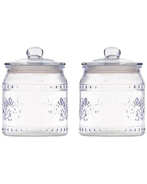 Set Of 2 Wentworth Glass Canisters
