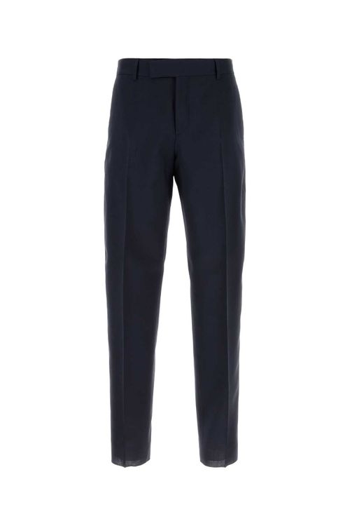 Virgin Wool Trousers — Navy