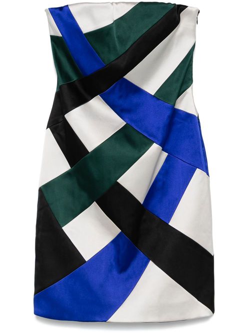2000s patchwork mini dress - Black