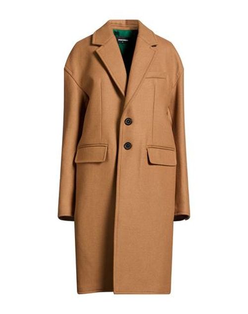 Woman Coat Camel Size 8 Virgin Wool, Polyamide