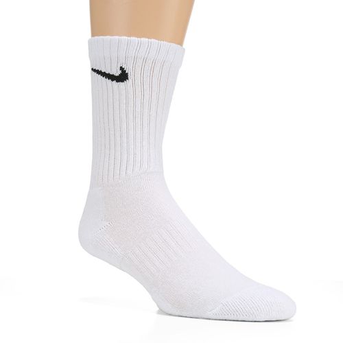 3 Pack Medium Everyday Cushion Crew Socks (White)
