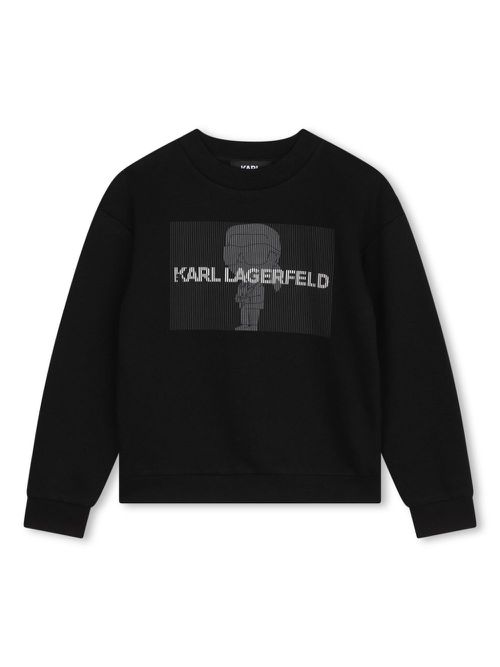 Graphic-print fleece sweatshirt - Black