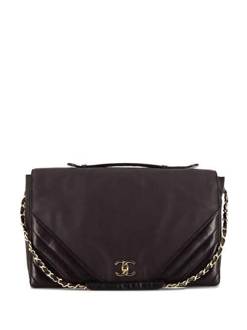 CHANEL Pre-Owned 1988 CC turn-lock two-way handbag - Black