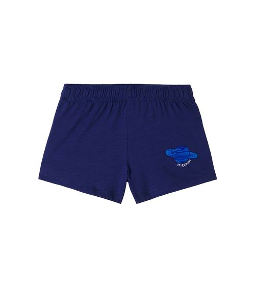 Embroidered cotton jersey shorts