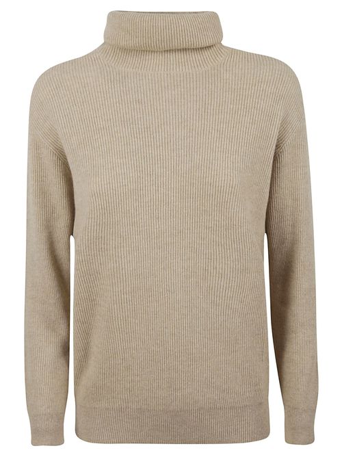 Turtleneck cashmere jumper - Neutrals