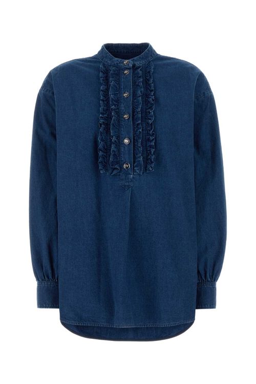 Denim Blouse — Blue