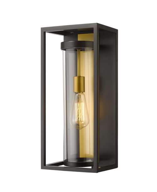 Dunbroch 1-Light Outdoor Wall Sconce In Deep Bronze With Outdoor Bra