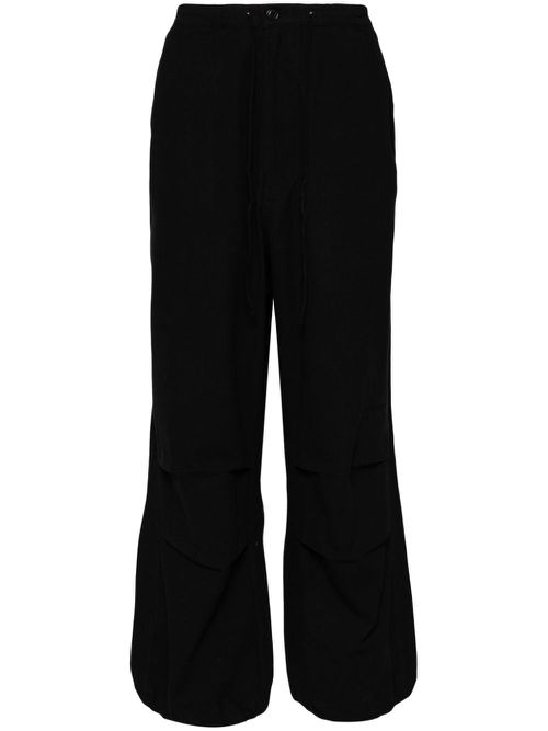 Organic cotton straight trousers - Black
