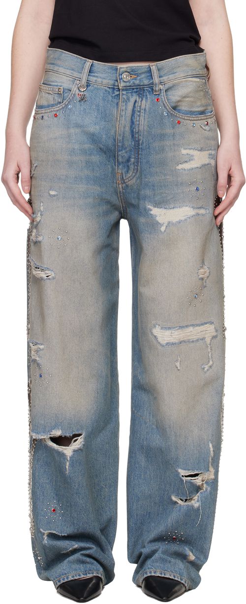 Blue Bones Studded Jeans