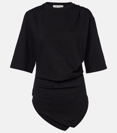 Róhe Gathered cotton T-shirt