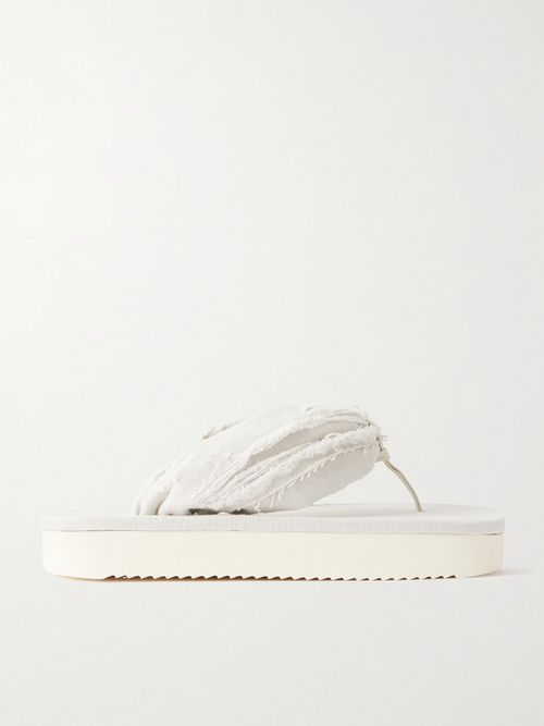 Frayed Denim Sandals