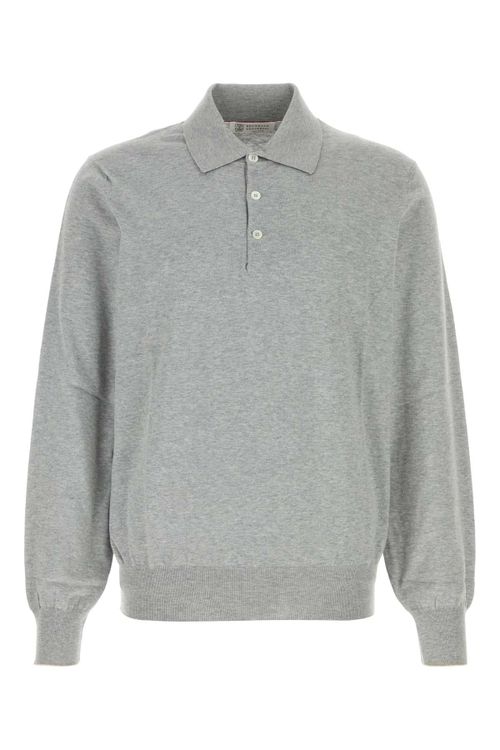 Cotton Polo Shirt — Gray