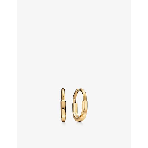 Womens Yellow Gold Lock 18ct Yellow-gold Earrings 