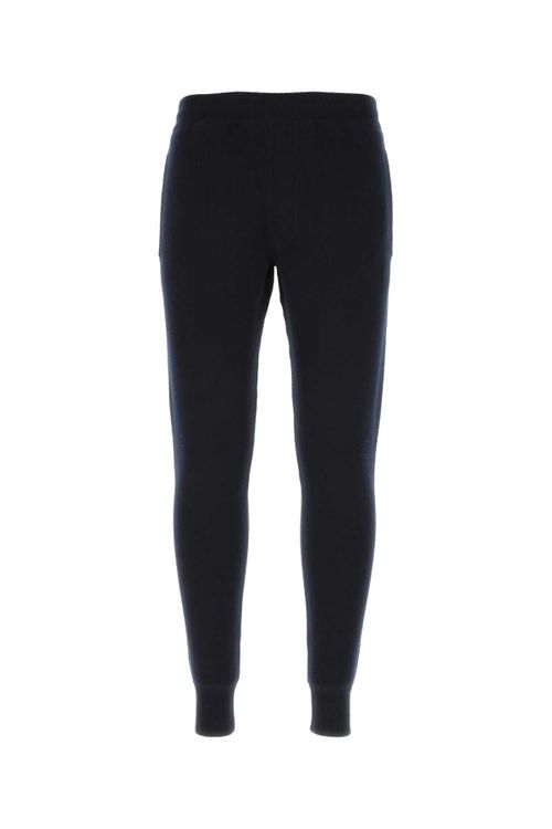 Stretch Cashmere Blend Joggers — Navy