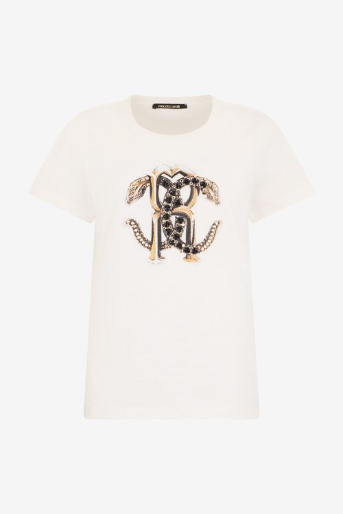 Ivory T-shirt With Logo - Female T
