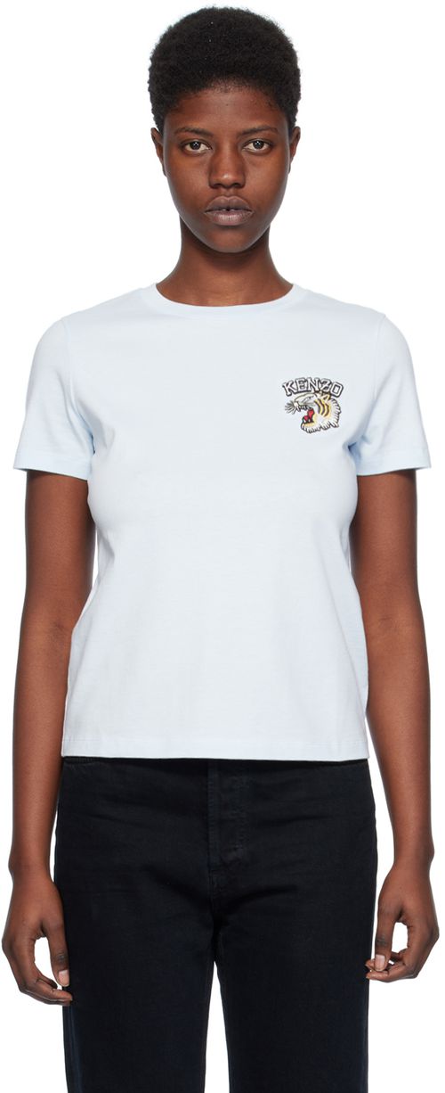 Kenzo Blue Kenzo Paris Varsity Tiger T-Shirt