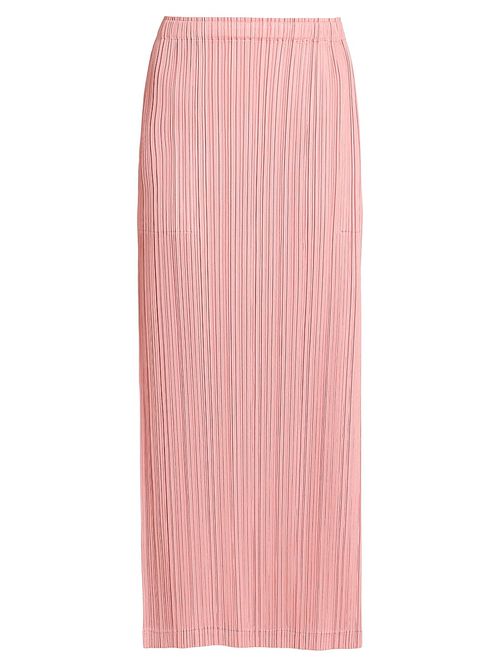 Women's Thicker Bottoms Plissé Maxi Skirt - Coral Pink