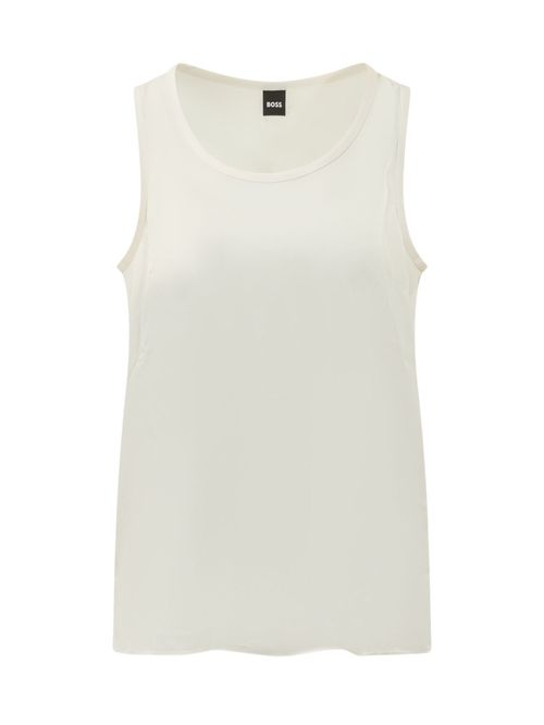 White Scoop Neck Tank Top